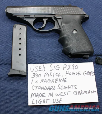 Sig P230 .380 Compact Pistol, 1 Mag, Light Use, Clean