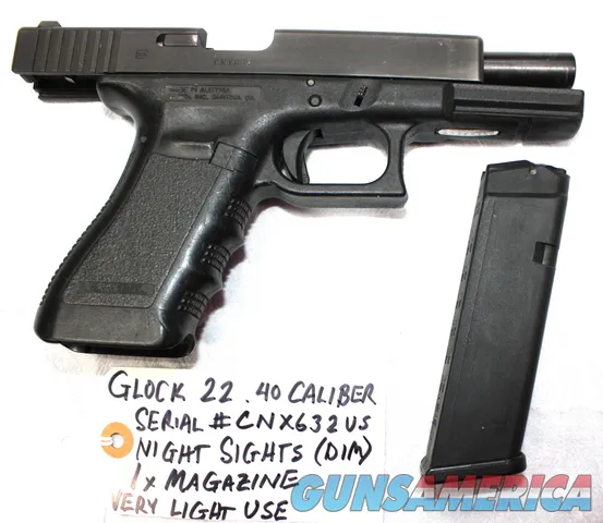 Glock 22 Gen-3 .40 Caliber Pistol, 1-Mag, Light Use