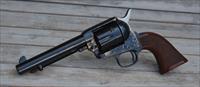 45 EASY PAY Cimarron Evil Roy Comp sa .45 Long Colt revolver engraved cowboy action World Champion Evil Roy Gunfighter lightened trigger case hardened frame and standard blue finish Img-2