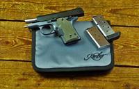 65 EASY PAY LAYAWAY Kimber Crime Prevention  Conceal & Carry 1911 style W Soft Case Micro 9 Woodland Night  7 LBS Trigger Pull Barrel 2.75  9mm Stainless Steel POCKET PISTOL OD Green Crimson Trace Laser grips red laser OD Green  33001786 Img-1