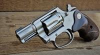 69 Colt Cobra Conceal & Carry Wood Medallion Grips High Polish 38 Spl+P Revolver  Double action Hammer Pulls Back for smooth Shooting stainless steel frame Brass Bead COBRASC2BB Img-1