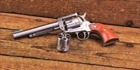 EASY PAY 65 DOWN  6 Shooter RUGER EXCLUSIVE Cowboy Action Shooter  Revolver  KBN36X 357 magnum 9MM Revolver combo 6.5 Stainless Steel Barrel Rosewood Wood Grips  SS 0320 736676003204 Img-6