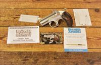 EASY PAY 56 DOWN LAYAWAY Bond Arms Think Twice Easily CONCEALED & Carried carved wood .38 Special Double Barrel POCKET PISTOL stainless steel Dragon Slayer limited edition Made Engraved In USA Texas by Texans Derringer 357 Mag BADS35738 Img-6
