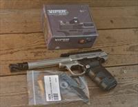 48 EASY PAY Smith & Wesson PERFORMANCE CENTER Target Pistol W OPTIC VORTEX VIPER RED DOT 22 LONG RIFLE CHEAP QUIET SOFT SHOOTING blowback design custom muzzle brake SW22 VICTORY 12079 Stainless steel Picatinny rail 22 polymer thumb safety Img-1