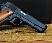 EASY PAY 43 DOWN LAYAWAY 12 MONTHLY PAYMENTS  Armscor Concealed CARRY Rock Island Armory 5 Barrel 1911 Standard GI 1911-A1 Battle proven design  M1911-A1  Fixed Sights .45 ACP 5 Barrel 8 Rounds Smooth Wood Grips Parkerized Finish 51421  Img-5