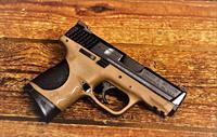 EASY PAY 32 DOWN LAYAWAY  Smith and Wesson Compact Easily CONCEALED CARRY Self Defence FIREPOWER .40 S&W  3.5 Barrel  Ambidextrous Controls M&P40C Palm Swell Grip 10 rd Polymer Duo Tone Flat Dark Earth Finish Two Tone FDE 10190 Img-1