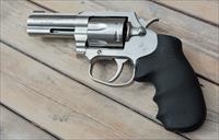 82 EASY PAY COLT KING COBRA .357 MAG/.38 SPECIAL 3 S/S STAINLESS STEEL BLACK RUBBER Hogue grip KCOBRASB3BB Img-1