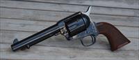 $46 EASY PAY Cimarron Evil Roy Comp sa .45 Long Colt revolver engraved cowboy action World Champion Evil Roy Gunfighter lightened trigger case hardened frame and standard blue finish ER4101
