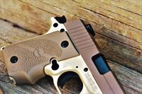 EASY PAY 60 DOWN LAYAWAY 12 MONTHLY PAYMENTS USA = constitution No Likey constitution Move some were with warm weather  Sig Sauer Conceal Carry P238 Deser Light  238380DES 2.7 in Hogue sig Desert Grip Light Tan Finish Night Sights NS 7 Rd Img-2
