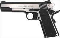 115 Easy PAY Colt 1911 Combat Elite Government Model  9mm Luger 5 Barrel 9 Rounds Ambidextrous Safety Novak Night Sights O1072CE G10 Grips Two Tone Stainless Steel Img-1