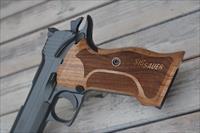 1. 89 EASY PAY SIG SAUER P210A P210 Series Target Grade Custom Trigger WALNUT Wood grips Fiber Optic and Adjustable Sights 9MM  BARREL 5 Stainless Steel  8+1  210A-9-TGT Img-8