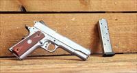 70  EASY PAY Ruger Traditional design wood grip 1911 beavertail grip Extended thumb safety  SR-1911 45ACP  Automatic Colt Pistol fixed Novak Classic light trigger target  titanium firing pin  lightweight Stainless Steel SS 8 rounds 6700  Img-2