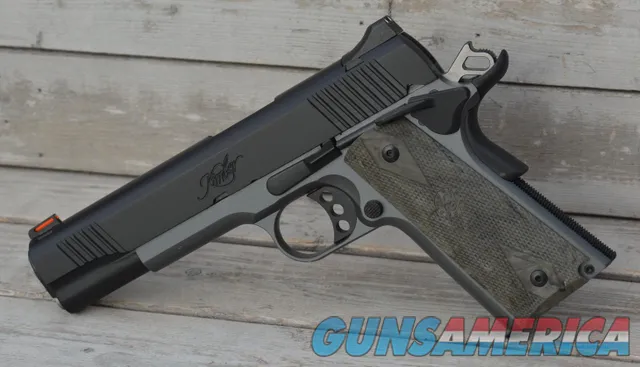 $47 EASY PAY MADE IN THE USA Kimber Custom LW Night Patrol 1911 open carry conceal carry Home Defense Red Fiber Optic Front Sights 5 Stainless steel match grade Barrel 45 acp Brown Hogue Grips 3700705