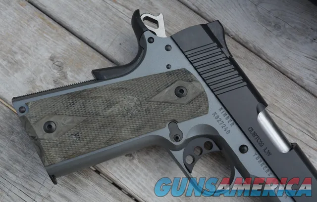 $47 EASY PAY MADE IN THE USA Kimber Custom LW Night Patrol 1911 open carry conceal carry Home Defense Red Fiber Optic Front Sights 5 Stainless steel match grade Barrel 45 acp Brown Hogue Grips 3700705