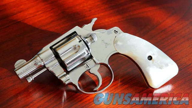 ~Colt Bankers Special .38 - Nickel & Mother of Pearl 