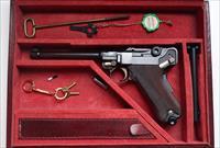 MAUSER COMMERATIVE GERMAN LUGER WITH DISPLAY CASE - MINT CONDITION