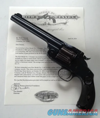 SMITH & WESSON NEW MODEL N0 3 FRONTIER WITH ARCHIVE PAPER