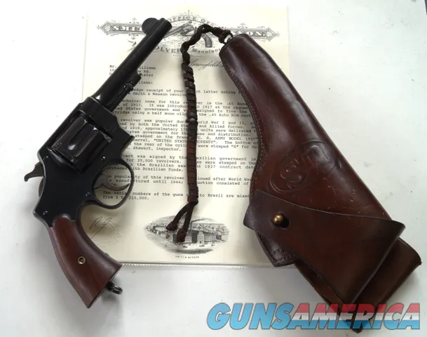 SMITH & WESSON 1917 U.S. ARMY REVOLVER WITH PAPERS AND HOLSTER