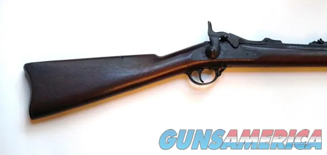 SPRINGFIELD U.S. TRAPDOOR RIFLE MODEL 1878 WITH ORIGINAL BAYONET AND SCABBARD
