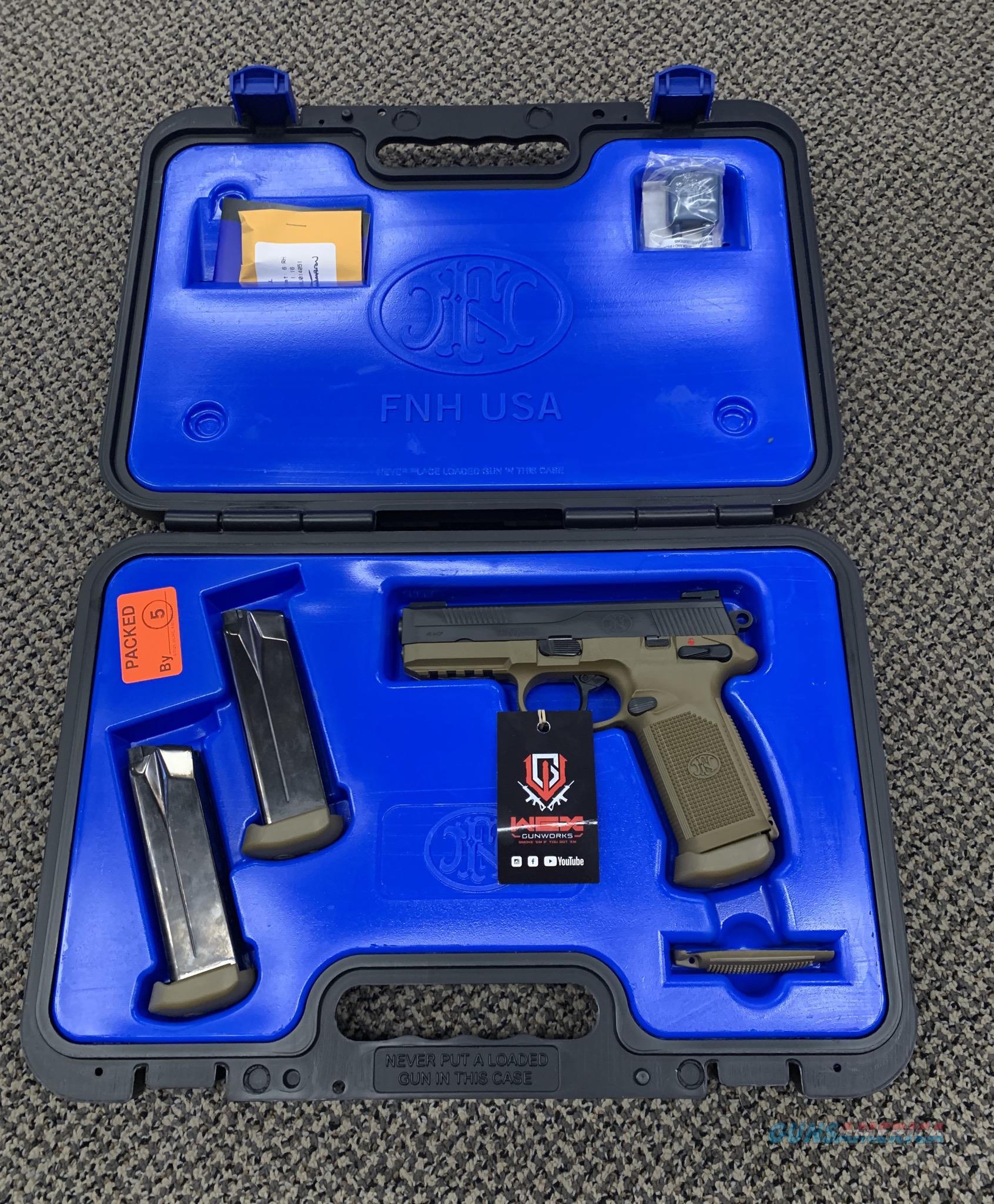 FN FNX 45 .45 ACP FDE BLACK SLIDE TRUGLO TFX NIGHT SIGHTS NEW IN BOX