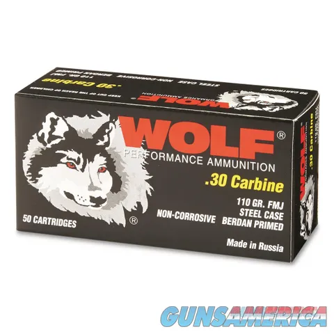 Wolf (Performance) .30 Carbine Ammunition, 500 Rounds