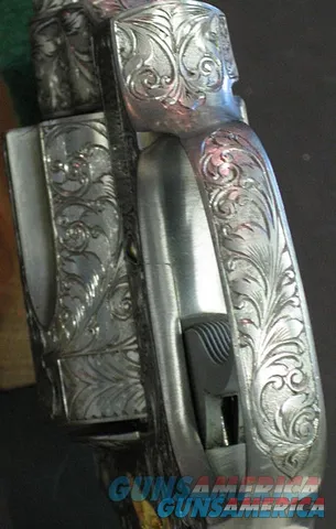S&W MODEL 60 STAINLESS STEEL CUSTOM ENGRAVED WITH STERLING SILVER & 14K GOLD GRIPS AND 14K GOLD ACCENTS. FABULOUS HEIRLOOM PIECE ACCENTS.  Img-10