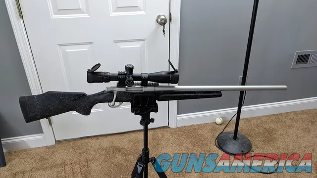 Howa 243 winchester with Silver Cerakote, Heavy barrel, and Bell and Carlso