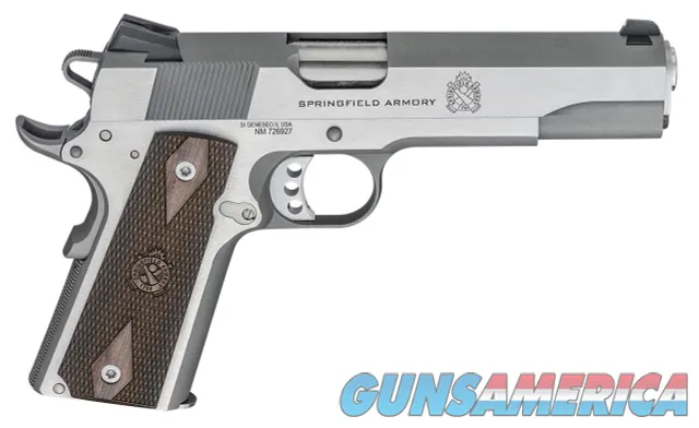 Springfield 1911 Garrison 45 ACP 5" Barrel | Stainless Steel & Wood With Double-Diamond Pattern Grip