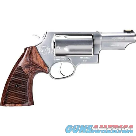 Taurus Judge Executive Grade 45 LC 3" Hand Polished Satin Stainless Steel Barrel | Stainless Steel & Wood