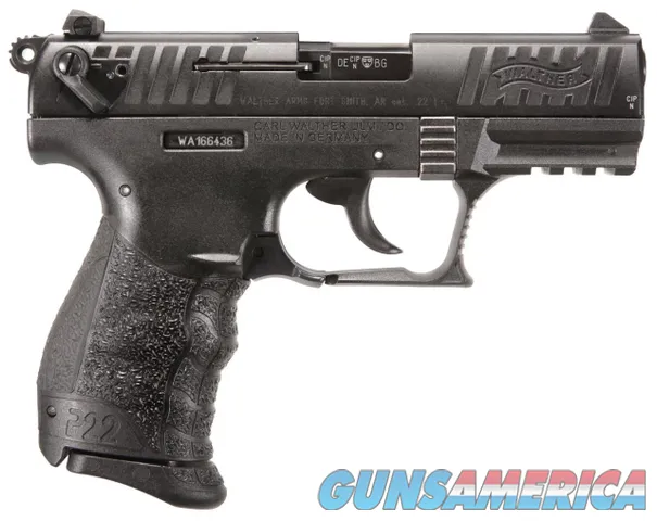 Walther Arms P22 Q 22 LR 3.42" Threaded Barrel | Black & Matte Black Tenifer Zinc Alloy Slide