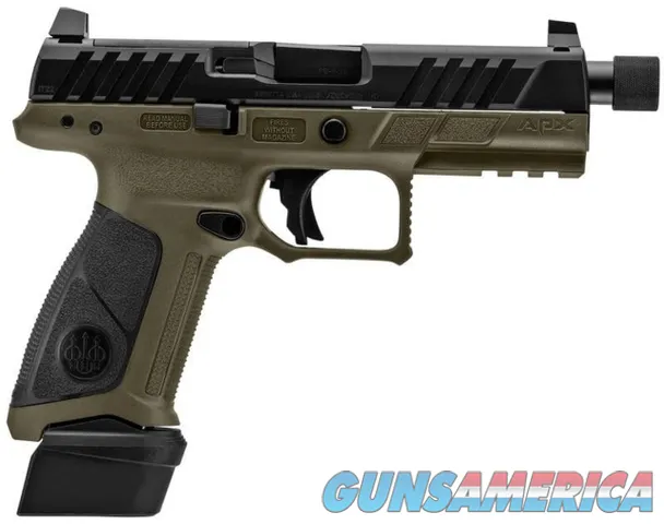 Beretta APX A1 Tactical 9mm Luger 4.8" Barrel | Black & OD Green