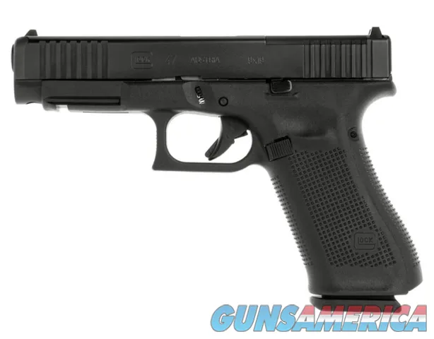 Glock 47 AUS MOS 9mm, 4.49" Barrel | Black | Fixed Sights, Optics Ready