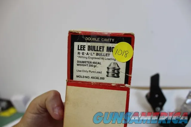 Lee 45 cal 200gr real bullet mold double cavity black powder NEW Img-2