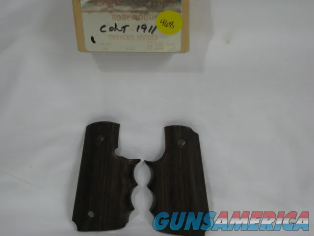Eagle 1911A1 Officers rosewood grips fingergrove