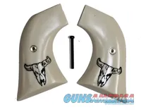  Ruger Vaquero XR3-Red Ivory-Like Grips with Bison Skull