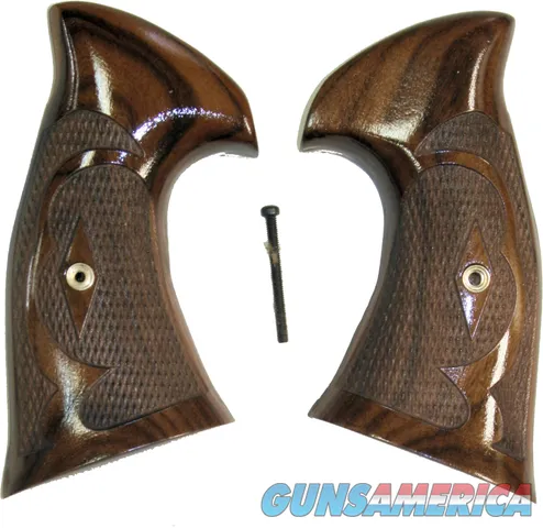 Smith & Wesson K & L Frame Rosewood Roper Grips, Square Butt Img-1