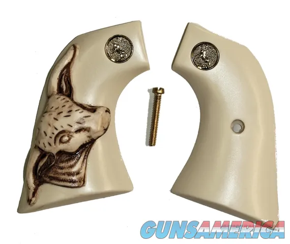 Colt SAA Ivory-Like Grips With Steer & Medallions, 1st & 2nd Gen