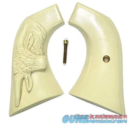 Ruger Super Blackhawk Ivory-Like Grips with Classic Steer Head
