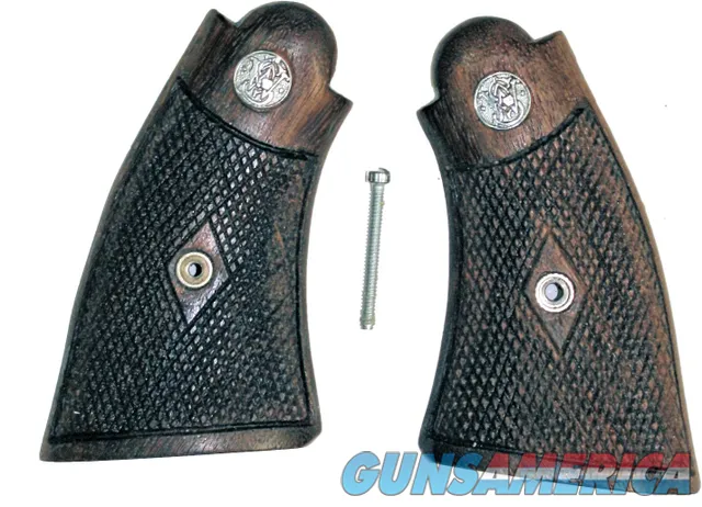 Smith & Wesson K Frame 1950s Style Walnut Grips With Medallions