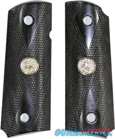 Colt 1911 Officers Model Black Grips With Medallions
