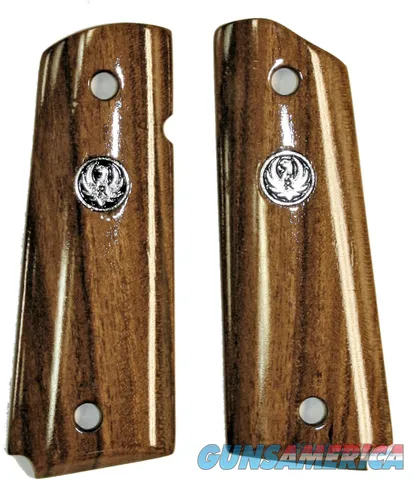 Ruger SR1911 Claro Walnut Grips, Smooth With Medallions