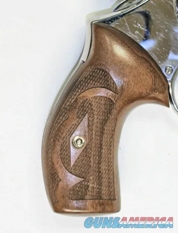 Smith & Wesson K & L Frame Walnut Roper Grips, Round Butt Img-2