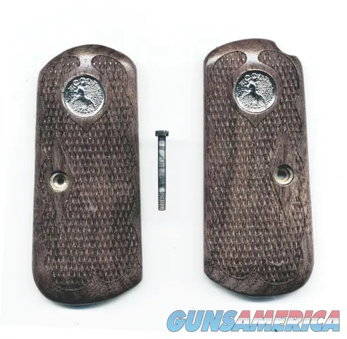 Colt 1903 & 1908 Pocket Hammerless Walnut Special Checkered Grips With Medallions Img-1