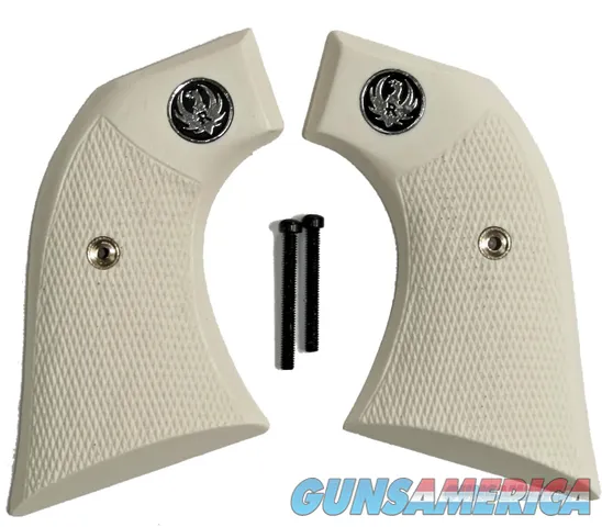 Ruger Vaquero XR3-Red Ivory-Like Grips, Checkered With Medallions