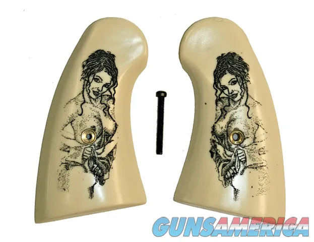 Colt Army Special Ivory-Like Grips With Naked Lady
