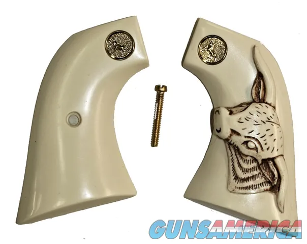 Colt SAA Ivory-Like Grips with Steer & Medallions, 1st & 2nd Gen