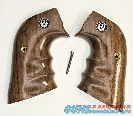 Ruger Vaquero XR3-Red Claro Walnut Range Special Grips With Finger Grooves