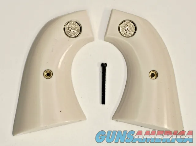 Colt SAA Ivory-Like Grips, 3rd Generation, Smooth With Medallions