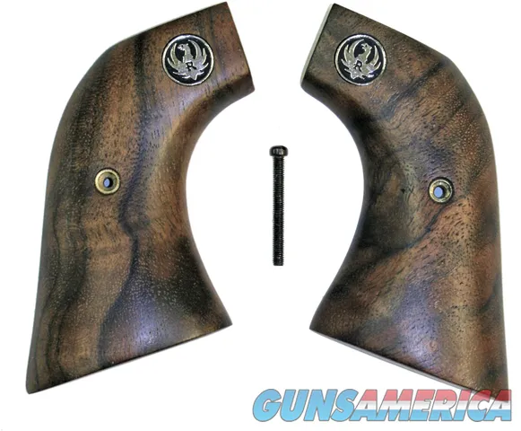 Ruger Vaquero XR3-Red Claro Walnut Grips With Medallions