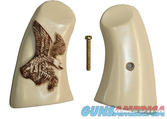 Smith & Wesson Schofield Ivory-Like Grips With Antiqued American Eagle
